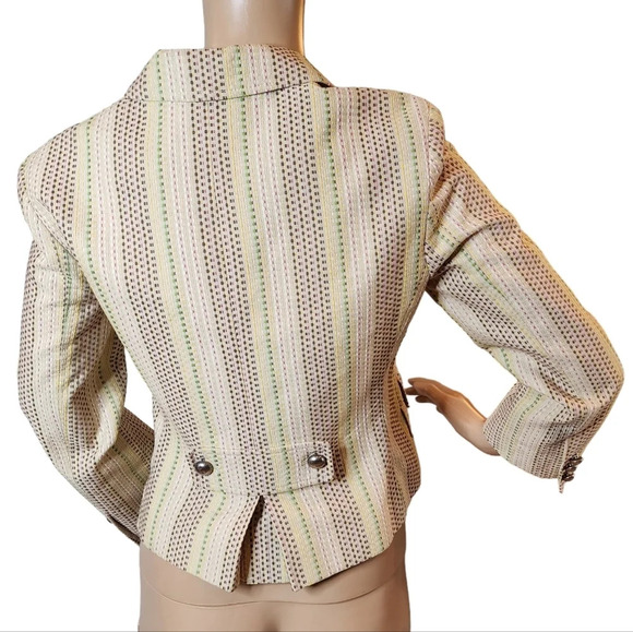 BCBGMAXAZRIA multi-colored stripe blazer. Women's size small. - Picture 4 of 16
